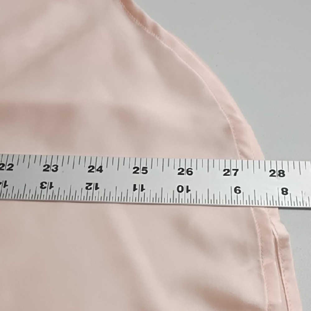 Pastel Pink Satin Stretch Blouse Quiet Luxury - Picture 5 of 11